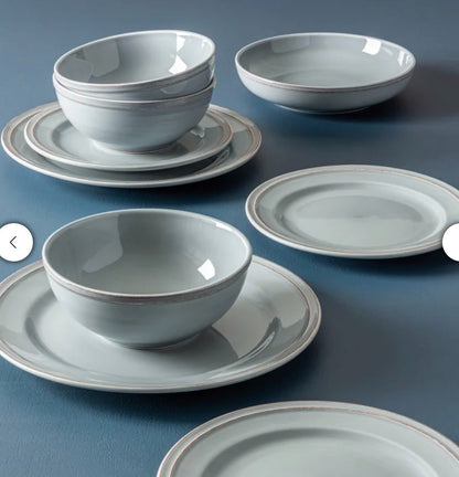 Over&back , 16 Piece - "Lake Como"  Stoneware Dinnerware Set (Choose Color)