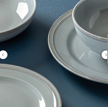 Over&back , 16 Piece - "Lake Como"  Stoneware Dinnerware Set (Choose Color)