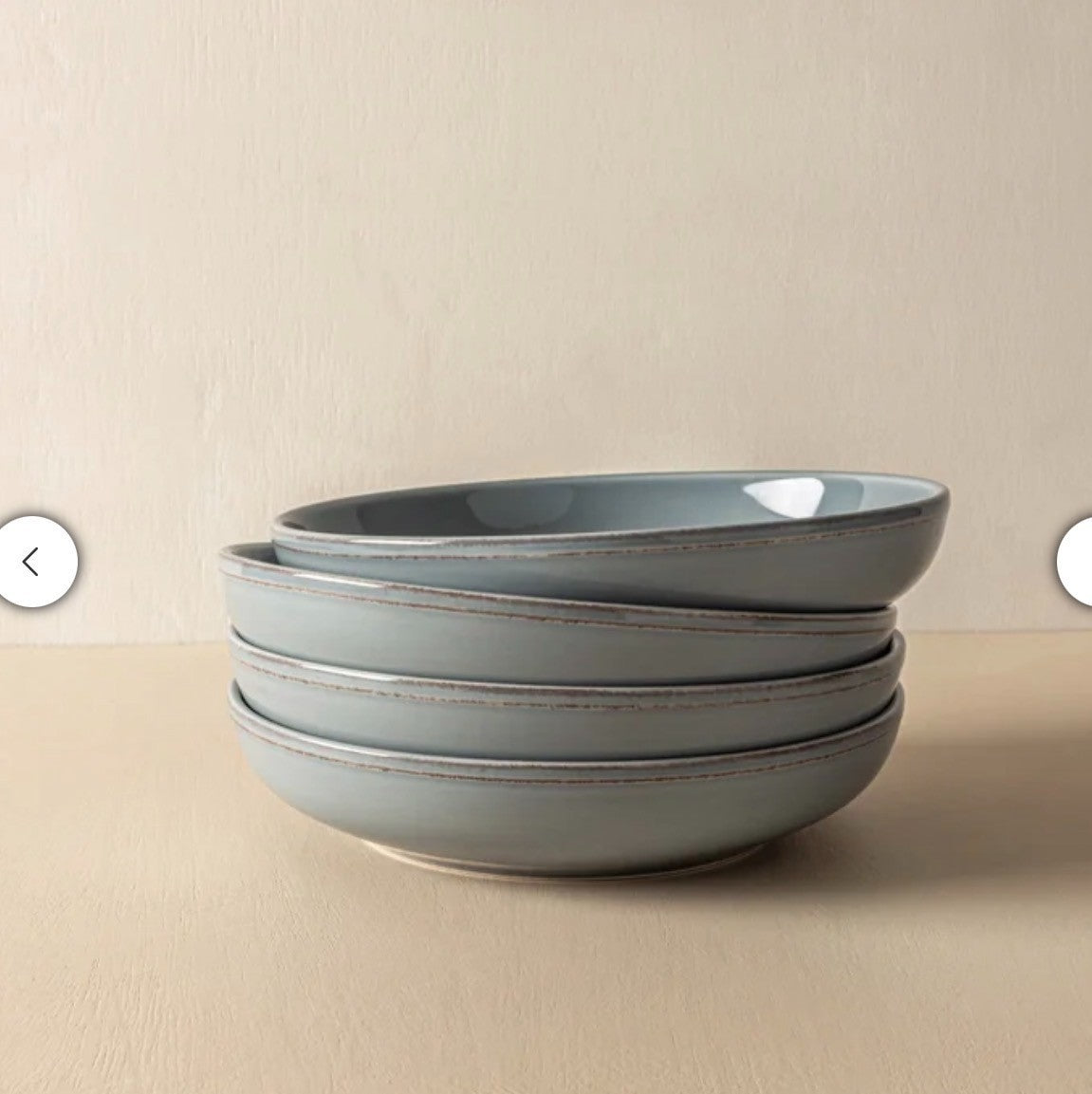 Over&back , 16 Piece - "Lake Como"  Stoneware Dinnerware Set (Choose Color)