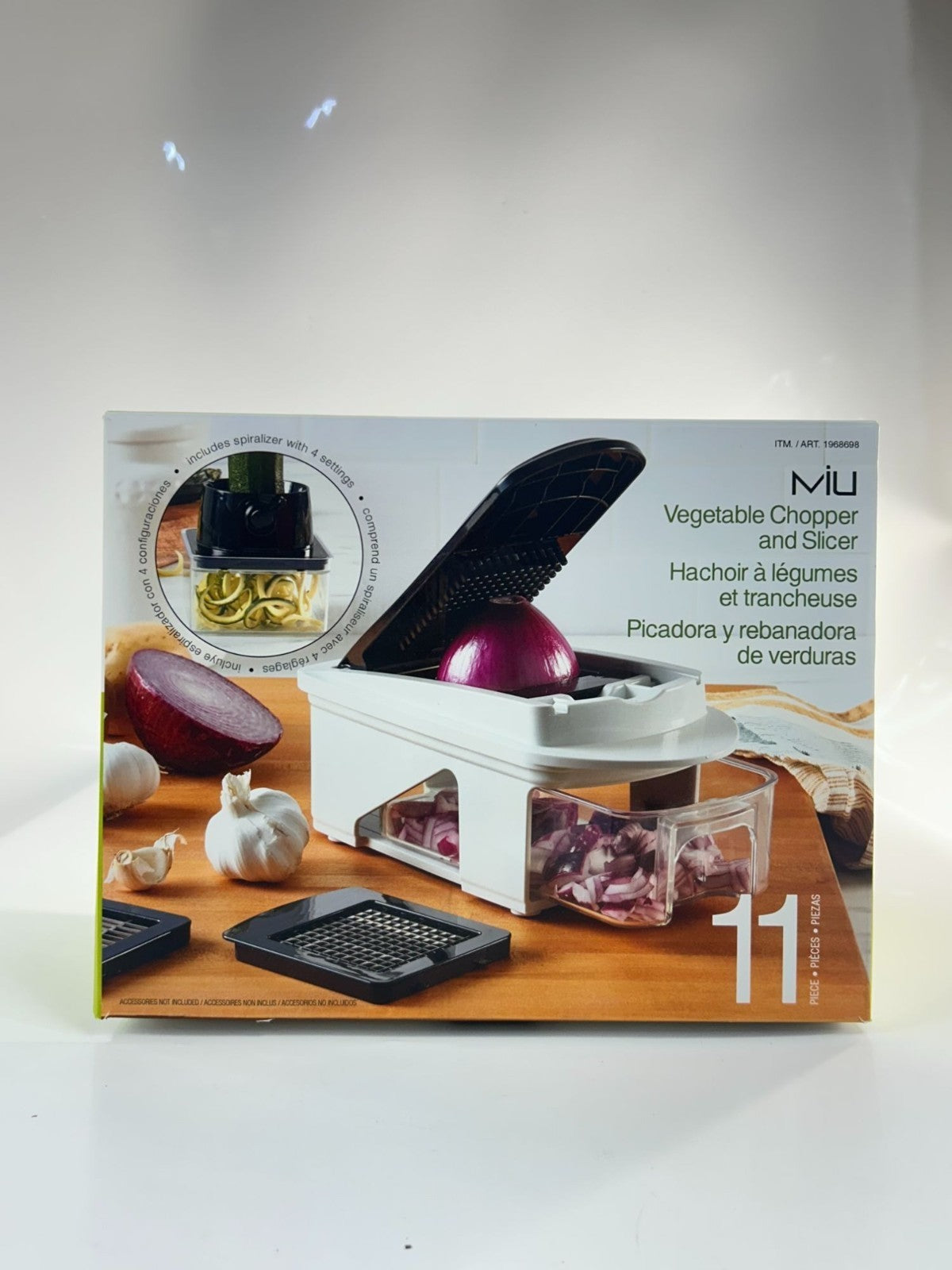 MIU Vegetable Chopper & Slicer 11-Piece Mandoline Spiralizer Food Cutter