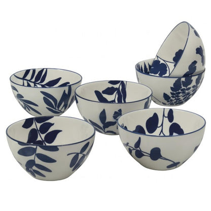 Certified International 6" Blue Arbor Bowl Set, 6-Piece