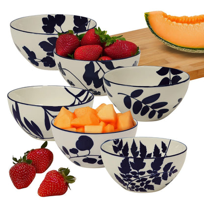 Certified International 6" Blue Arbor Bowl Set, 6-Piece
