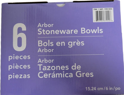 Certified International 6" Blue Arbor Bowl Set, 6-Piece