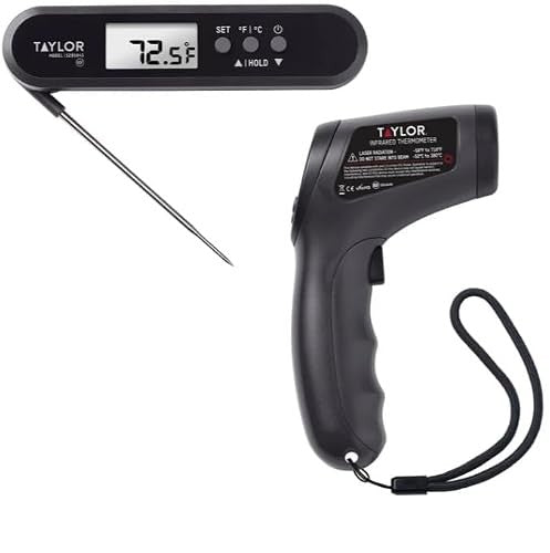 Digital Thermometer Bundle, Laser Infrared Surface & Instant Read, IPX7 Waterproof, Wide Temperature Range -58°F to 716°F