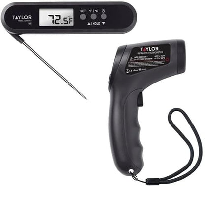 Digital Thermometer Bundle, Laser Infrared Surface & Instant Read, IPX7 Waterproof, Wide Temperature Range -58°F to 716°F