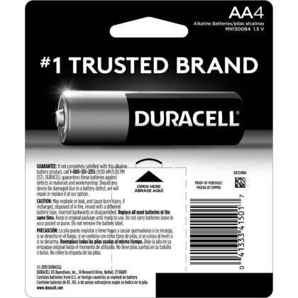Duracell 4 Pack Coppertop AAA Alkaline Batteries - Bellso