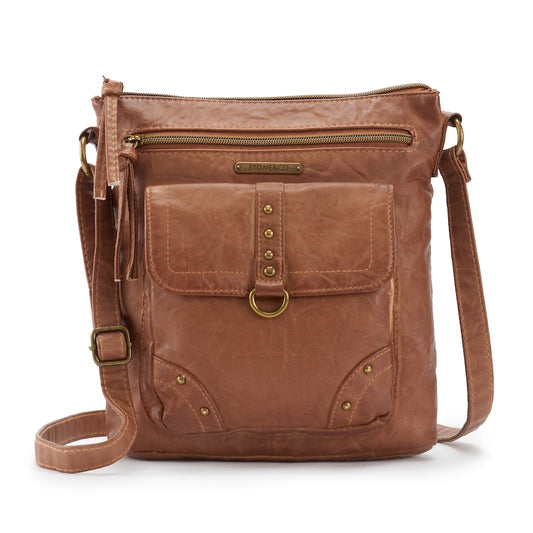 Stone & Co. Smokey Mountain Studded Crossbody Bag, Red - Bellso