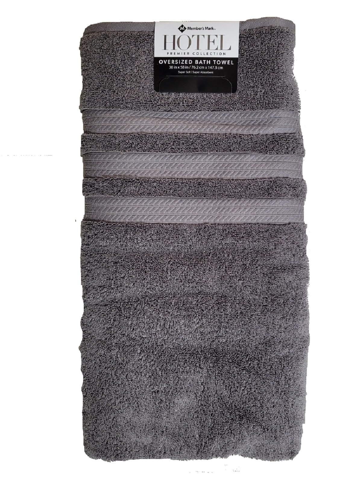 Member's Mark Hotel Premier Collection 30 W X 58 L 100% Cotton Luxury Bath Towel Zinc Grey - Bellso