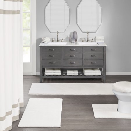 Madison Park Marshmallow Bath Rug Collection 24x72" - All - Bellso