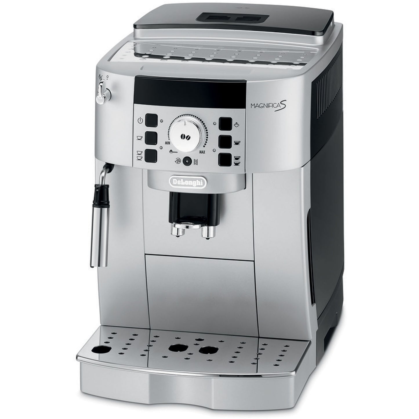 Magnifica XS Compact Fully Automatic Black and Silver Espresso Machine and Cappuccino Maker