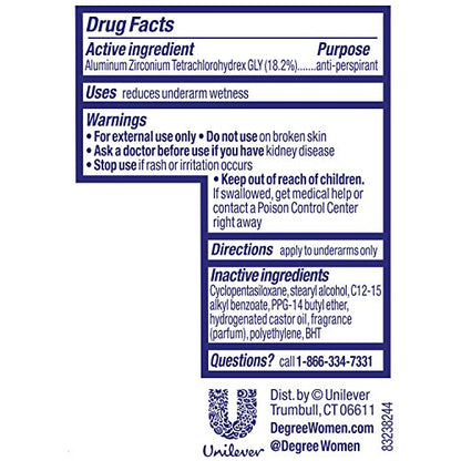Degree Antiperspirant Deodorant for Women Shower Clean  2.6 Oz - Bellso