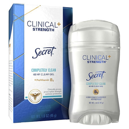 Crest, Secret Clinical Strength Antiperspirant Clear Gel Completely Clean, 1.6 Oz