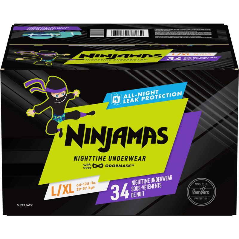 Pampers Ninjamas Nighttime Bedwetting Underwear Boy - Size L/XL - 34ct - Bellso
