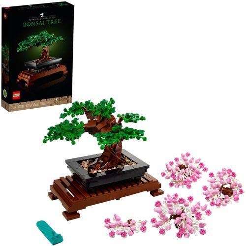 LEGO Icons Bonsai Tree Building Set - Artificial Bonsai Tree Plant for Home Decor  Adults Ages 18+ - Faux  Fake Plants for Table  Desk  Office - Creat - Bellso