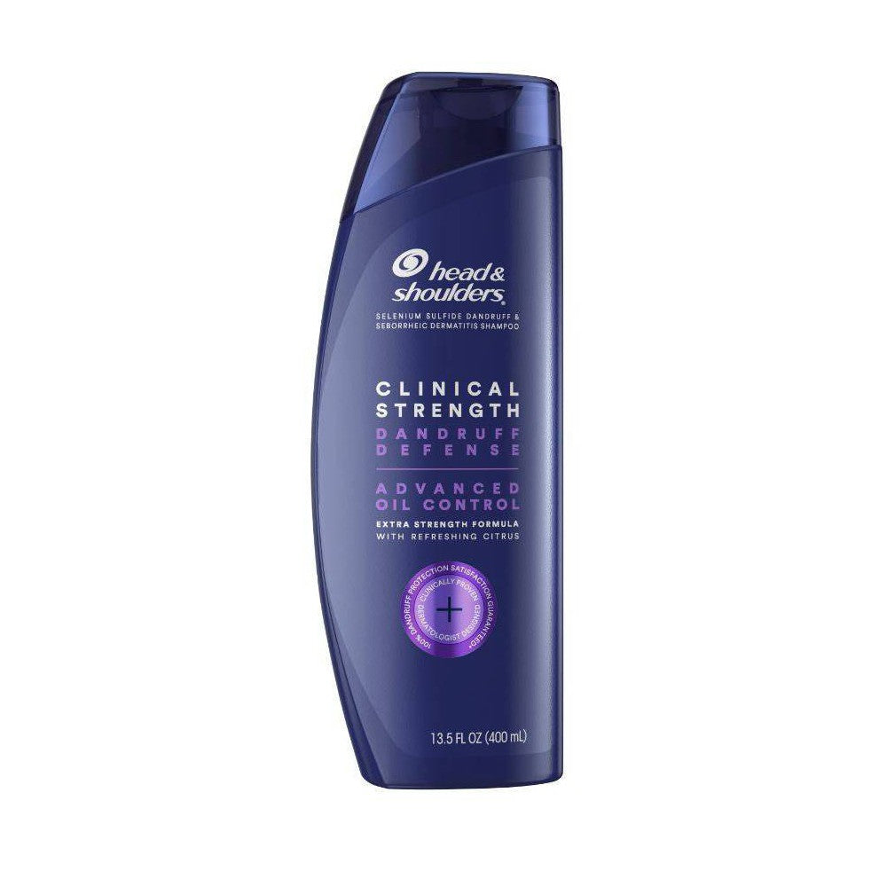 Clinical Dandruff Defense + Advanced Oil Control Shampoo, 13.5 Fl Oz, 5.291 Fl Oz - Bellso