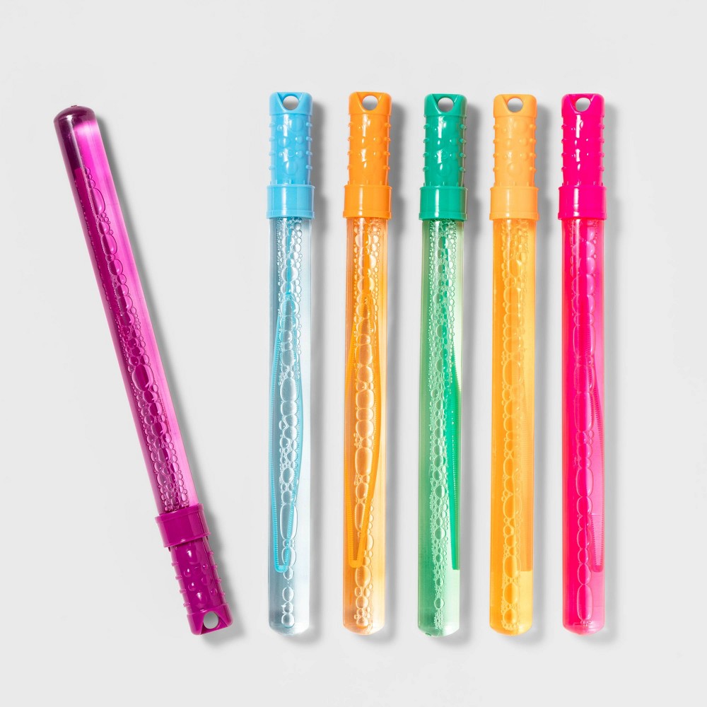 Sun Squad Bubble Wand Set - Lot of 6 - 4 Oz Each - Ages 3+ up