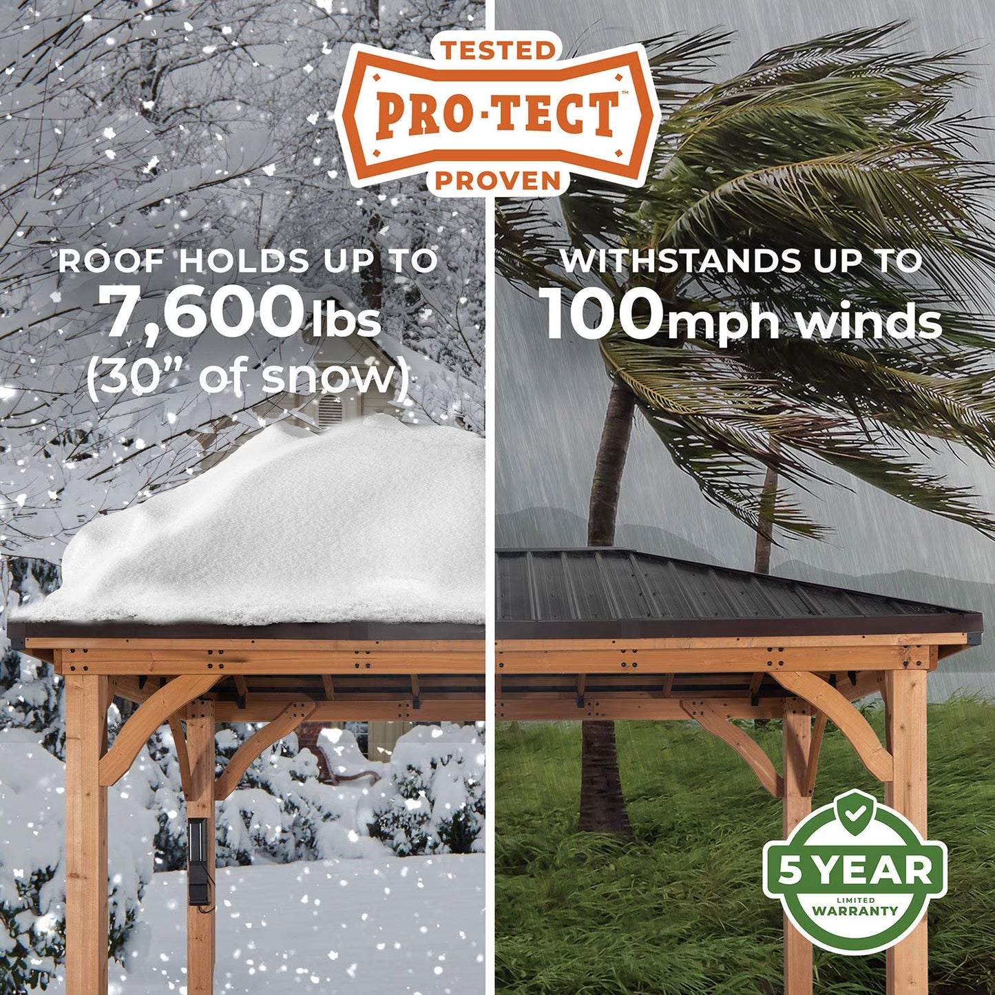 Backyard Discovery 14' x 10' Cordova Light Brown Cedar Gazebo with PowerPort - Bellso