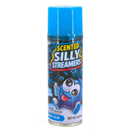Scentos Scented Silly Streamers Party Decoration Blue: Crazy String & Silly Spray for Kids, All Occasions, No Assembly Required - Bellso