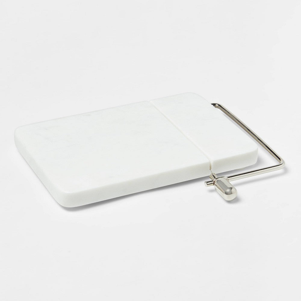 9" X 6" Marble Cheese Slicer Cutting Board White - Threshold - Bellso