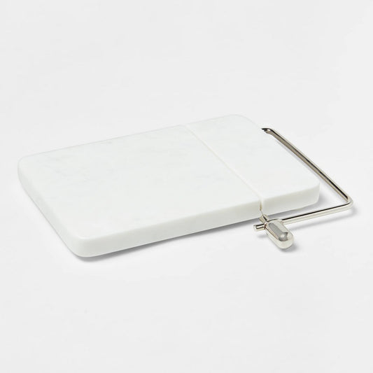 9" X 6" Marble Cheese Slicer Cutting Board White - Threshold - Bellso