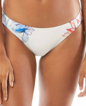 Vince Camuto IVORY FLORAL Printed Classic Bikini Swim Bottom  US X-Small - Bellso