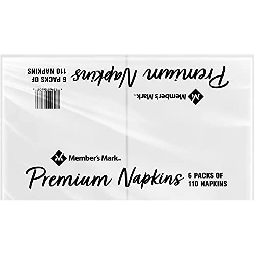 Member's Mark Premium White 2-Ply Napkins, 13" X 12.7" (660 Count) - Bellso