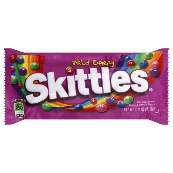 Skittles Original Fruity Chewy Candy, Full Size, 2.17 oz
