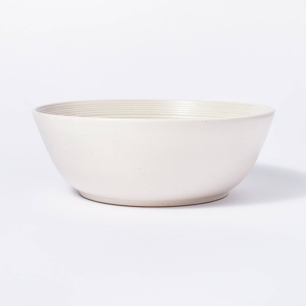 169oz Stoneware Serving Bowl Cream - Threshold™ Designed with Studio McGee: Large Round Microwave & Dishwasher Safe