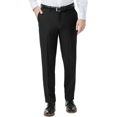 Haggar Men S Performance Comfort Stretch Flat Front Dress Pant  Straight Fit (Black  32x32) - Bellso
