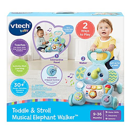 VTech Toddle & Stroll Musical Elephant Walker™ Musical Walking Toy - Bellso