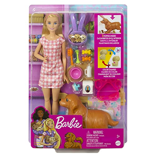 Barbie Doll Newborn Pups Playset - Bellso