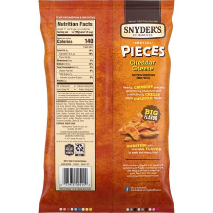 Snyder S of Hanover Pretzel Pieces  Cheddar Cheese  11.25 Oz
