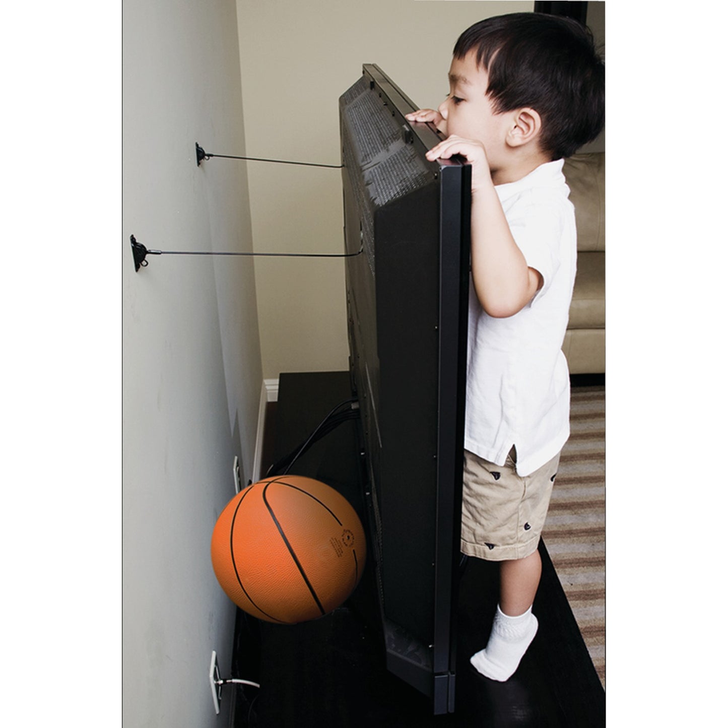 Flat Screen Tipover Prevention TV Anti-Tip Kit to Secure TVs