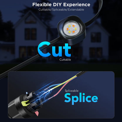 Govee Pro 100-ft Cuttable LED Permanent Outdoor Christmas Lights WHITE