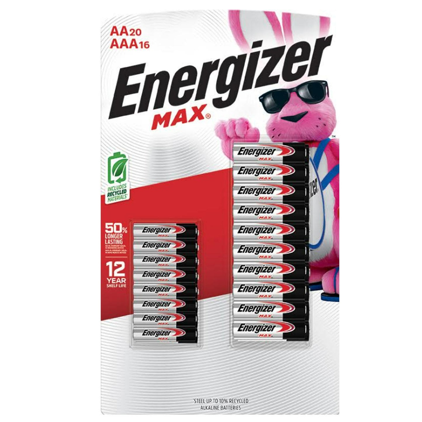 Energizer MAX Alkaline 20 AA + 16 AAA Batteries Combo Pack - Bellso