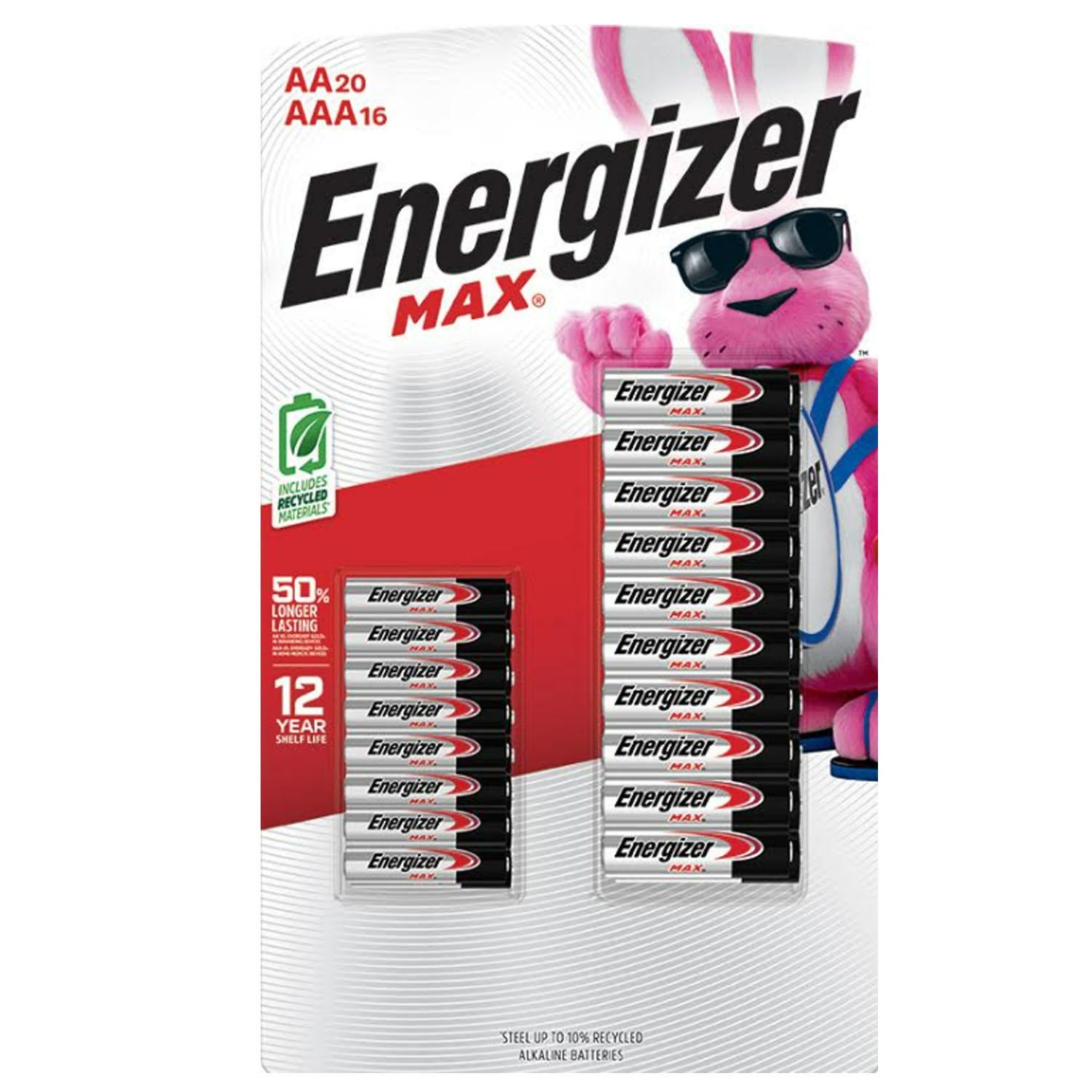 Energizer MAX Alkaline 20 AA + 16 AAA Batteries Combo Pack - Bellso