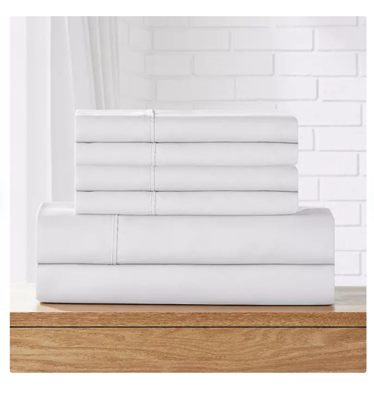 Member's Mark Soft Washed Microfiber Sheet Set White King Size