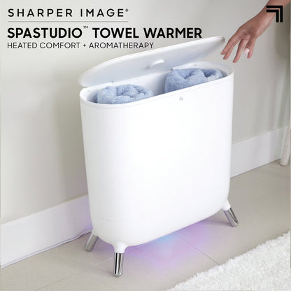 Sharper Image SpaStudio Towel Warmer Heated Comfort Aromatherapy