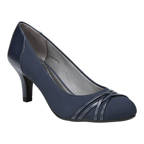LifeStride Pascal Pumps - Navy Faux Leather Size 6 M - Bellso