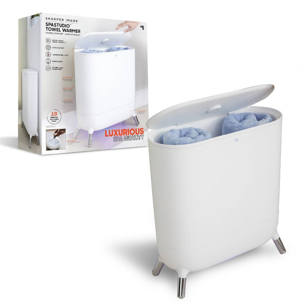 Sharper Image SpaStudio Towel Warmer Heated Comfort Aromatherapy