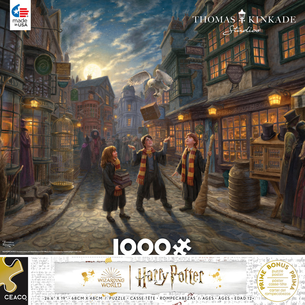 Ceaco Thomas Kinkade Harry Potter - Diagon Alley- 1000 Piece Puzzle - Bellso