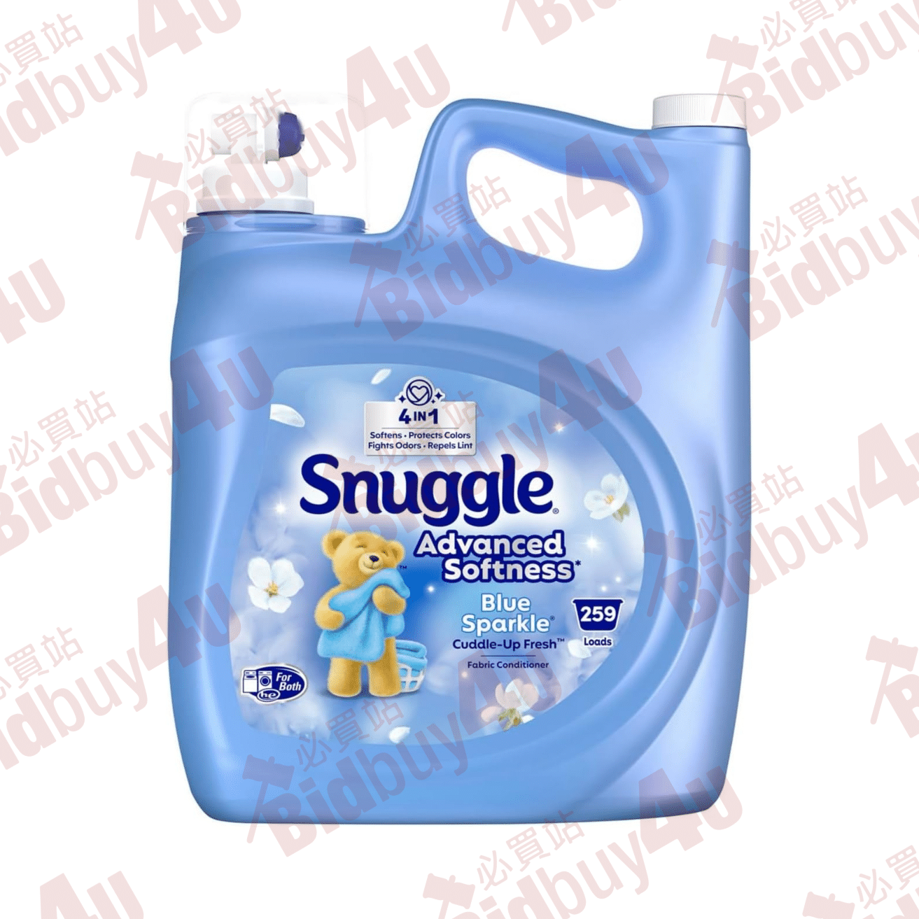 Snuggle Advanced Softness Liquid Fabric Softener, Blue Sparkle, 259 loads, 176 fl. oz.