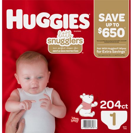 Huggies Little Snugglers Diapers Size 1 (204 Ct.)
