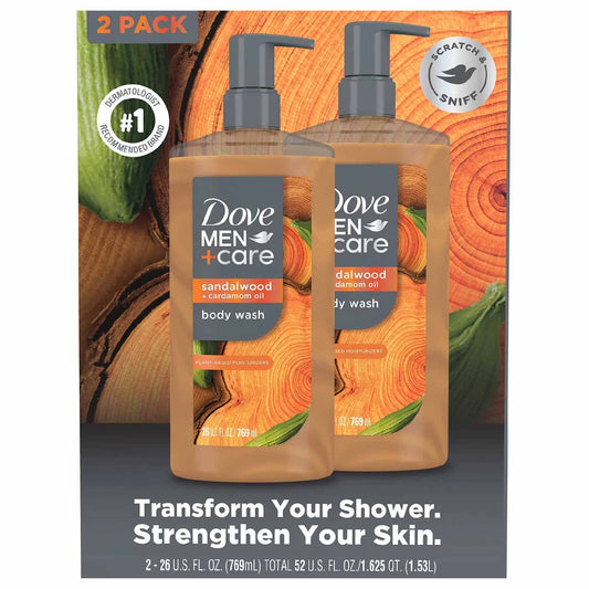 Dove Men+Care Sandalwood Body Wash 26 Fluid Ounce