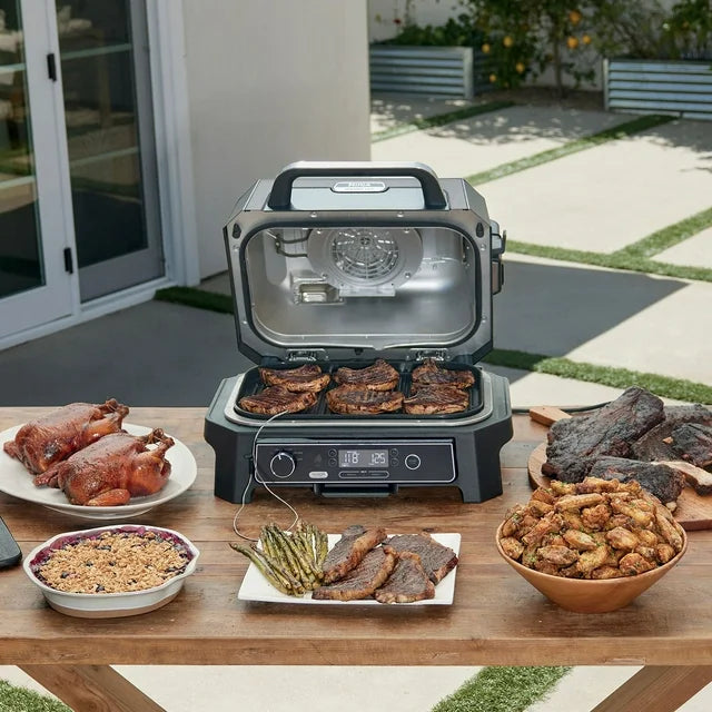 Ninja Woodfire Pro 4-in-1 XL Outdoor Grill & Smoker with Built-in Thermometer - Bellso