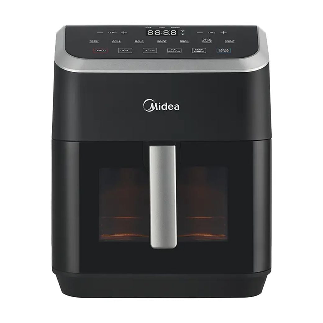 Midea HeatXpress 7.8 Qt 8-in-1 Air Fryer Oven With HeatXpress Technology, Digital Touch Controls, PFAS-Free Nonstick Interior, Peek-a-Boo Window, LED Light, 1800W