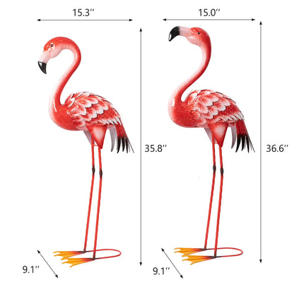 Member's Mark Metal Flamingo Statues, Set of 2