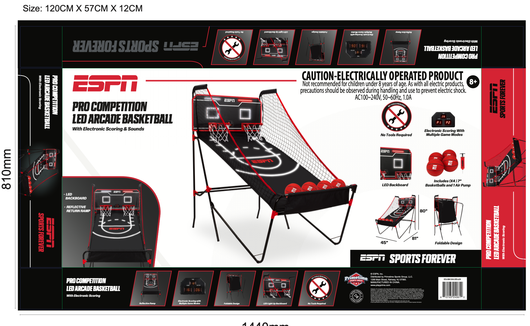 Espn Pro Competition LED Arcade Basketball With Electronic Scoring And Sounds - Bellso
