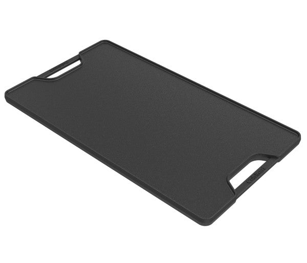 Cuisinart 2-in-1 Reversible Cast Iron Grill/Griddle Plate Cooking For Campfire Oven Stovetop Grill 17.5” X 9.75” Dual-Sided Plate For Searing And Frying - Bellso