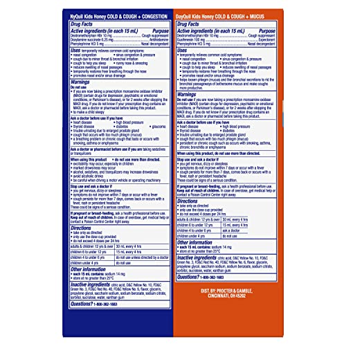 Vicks Kids DayQuil & NyQuil Honey Cold & Cough Medicine Liquid - 16 Fl Oz - Bellso